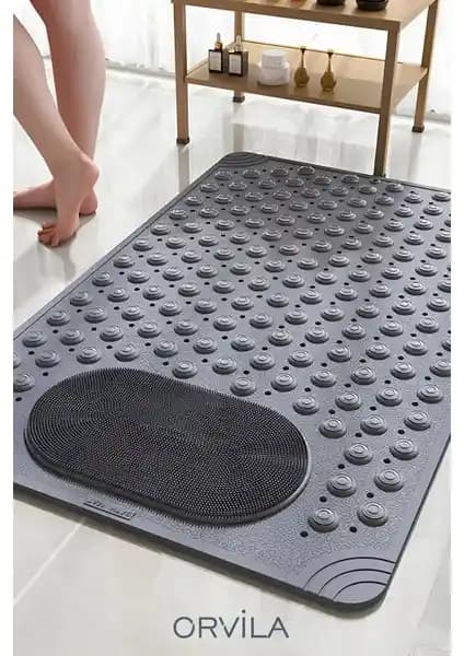 Orvila Masajlı Vantuzlu Banyo Paspası Güvenlik ve Konfor İçin Modern Tasarım