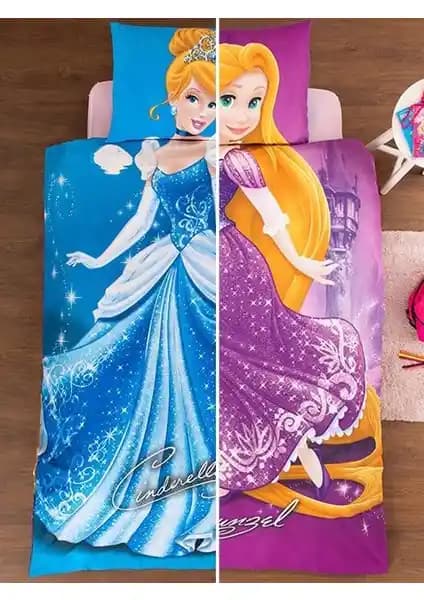 Özdilek Lisanslı Çift Taraflı Nevresim Takımı Rapunzel Cindirella – Şık ve Konforlu Yatak Odası Aksesuarı
