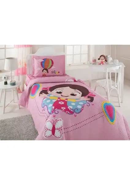 Özdilek Niloya Kelebek Çocuk Odası Nevresim Takımı 160x220 cm ve 50x70 cm Kılıf