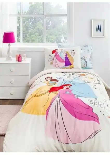 Özdilek Princess Time Tek Kişilik Pamuklu Lastikli Çarşaf ve Nevresim Takımı 5803