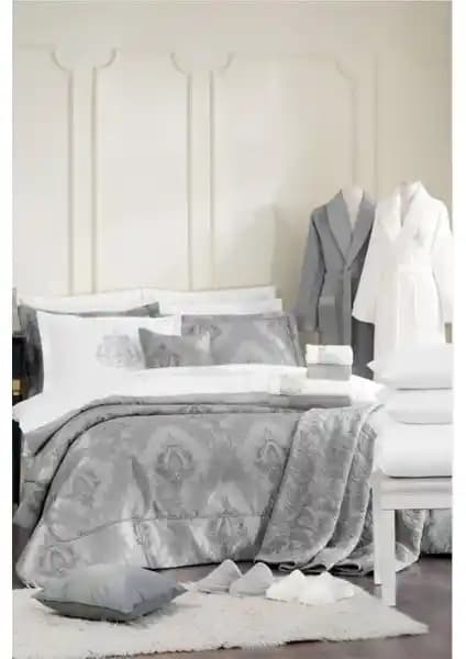 Özdilek Valioso Çift Kişilik 27 Parça Çeyiz Seti Gümüş Renk Şık ve Dayanıklı Tasarım