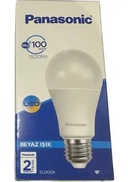 Panasonic 14W (100W Eşdeğeri) Beyaz LED Ampul 6500K E27 Duy Modern Aydınlatma