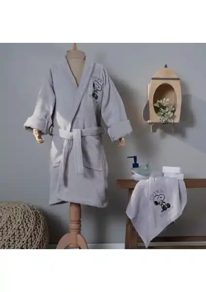 Peanuts by Karaca Home Sevimli ve Kullanışlı Çocuk Bornozu 6-8 Yaş için Şık ve Konforlu Tasarım