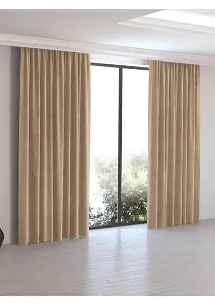 Perle Home Daily Series Sahra Beji Ada Fon Perde Modern ve Şık Tasarımıyla Dekorasyonunuza Uyum Sağlar