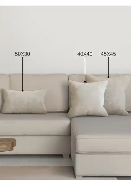 Perle Home Daily Serisi Ekru Renkli Kırlent Kılıfı Şık ve Dayanıklı Ev Dekorasyonu İçin