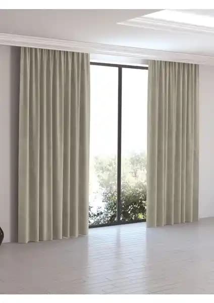 Perle Home Daily Serisi Keten Rengi Fon Perde Modern ve Şık İç Mekan Dekorasyonu İçin