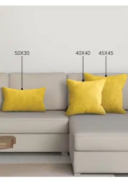 Perle Home Günışığı Sarısı Renkli Kırlent Kılıfı Estetik ve Dayanıklı Tasarım