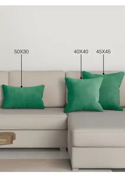 Perle Home Zümrüt Yeşili Kırlent Kılıfı Modern ve Dayanıklı Ev Dekorasyonu İçin