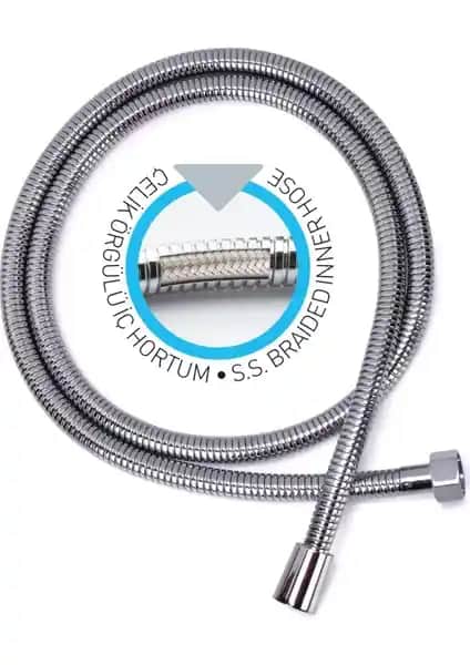 Pesen Chroma Duş Hortumu 1/2K-1/2 150 Cm Yüksek Dayanıklılık ve Estetik Özellikler