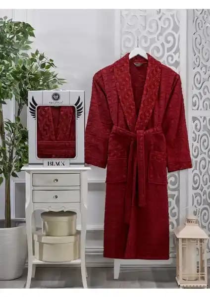 Philippus Vespira Bordo Erkek Bornozu: Şıklık ve Konfor Sunan Yüksek Kaliteli Pamuk Bornozları