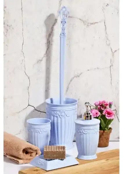 Piev House 4 Lü Banyo Seti Turkuaz: Estetik ve Fonksiyonellik Sunan Modern Banyo Aksesuarları