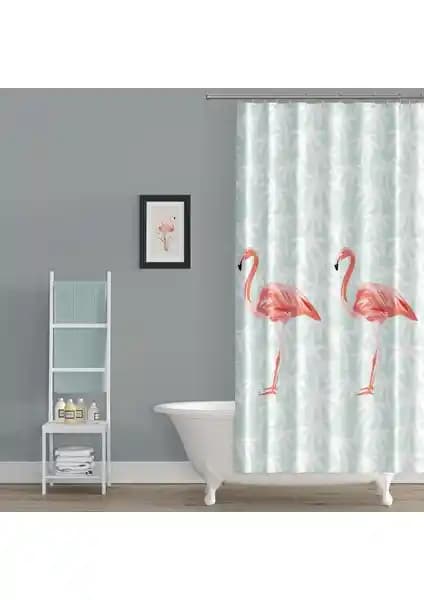 Prado Flamingos Banyo Perdesi: Şık ve Dayanıklı Polyester Duş Perdesi (75-90 karakter)