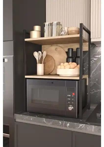 Pratico Truva 2 Raflı Mikrodalga Fırın Üstü Baharatlık Düzenleyici Raf Özellikleri ve Kullanım Alanları