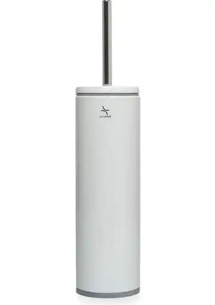 Primanova Cigo Paslanmaz Çelik Tuvalet Fırçası Beyaz Modern Banyo Aksesuarı