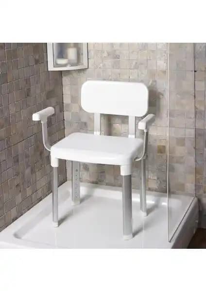 Primanova Kaymaz Paslanmaz Banyo Sandalyesi ve Taburesi Güvenli ve Konforlu Kullanım için