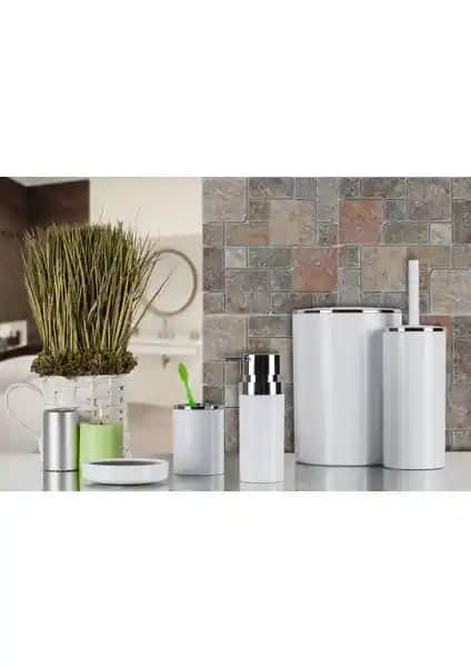 Primanova Lenox 5'li Banyo Seti Beyaz Modern ve Dayanıklı Tasarım