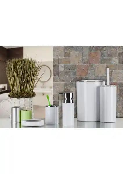Primanova Lenox 5'li Banyo Seti Beyaz Modern ve Dayanıklı Tasarım