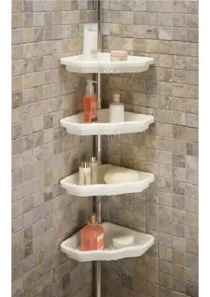 Primanova Yaylı Banyo Köşe Rafı Beyaz: Modern ve Pratik Depolama Çözümü