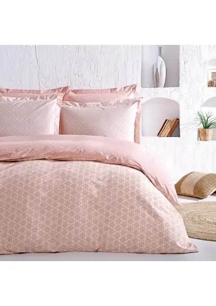 Puffy Naomi Çift Kişilik Ranforce Nevresim Seti – Pudra Renkli Yatak Odası Dekoru İçin
