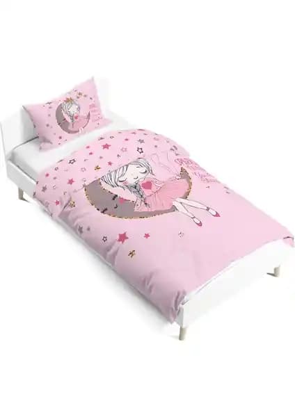 Pusula Home Ayda Oturan Kız Çift Taraflı Dijital Baskılı Tek Kişilik Nevresim Takımı