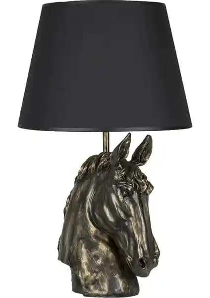 Qdec Modern Dizayn At Abajur Gold Siyah İç Mekanlar İçin Şık ve Dayanıklı Aydınlatma Çözümü