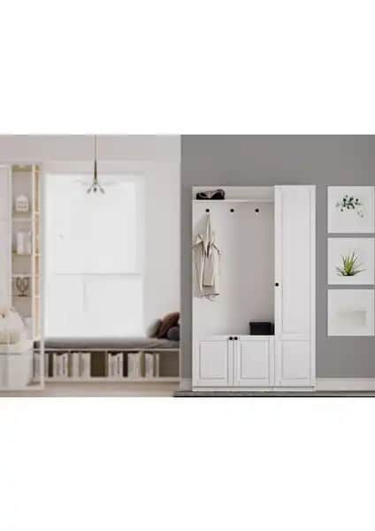 Rabi Mobilya Beyza Country Portmanto: Şık ve Fonksiyonel Giriş Dekorasyonu Ürünü