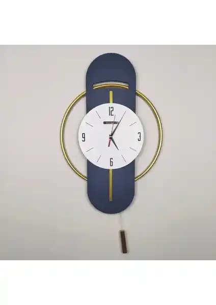 Racart Modern Gold Sarkaçlı Duvar Saati – Şık ve Fonksiyonel İç Mekan Dekoru