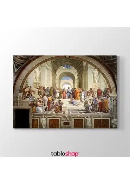Raffaello Sanzio Atina Okulu Tablosu Kanvas Duvar Sanatı Modern Dekorasyon