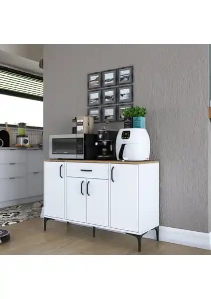 Rani JE136 Kahve Köşesi Çok Amaçlı Dolap Modern ve Şık Mutfak Depolama Çözümü