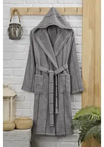 Rasersa Pamuklu Kadife Kapüşonlu Unisex Bornoz: Konfor ve Şıklık Sunan Ev Giyim Ürünü
