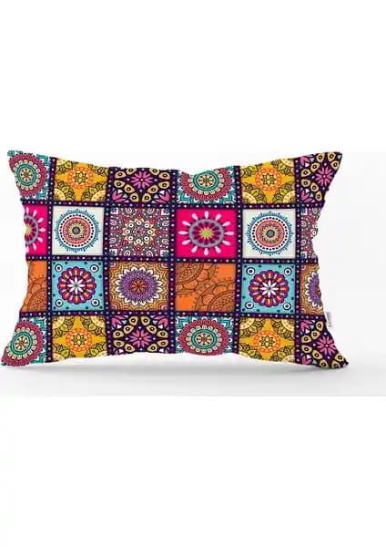 RealHomes Kareli Etnik Desenli Dikdörtgen Yastık Kılıfı Estetik ve Fonksiyonel Tasarım