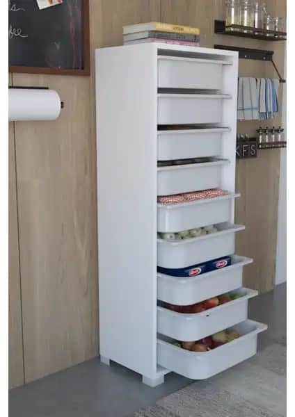 Remaks Çok Amaçlı Modern Mutfak Dolabı 9 Sepetli ve Dayanıklı Tasarım