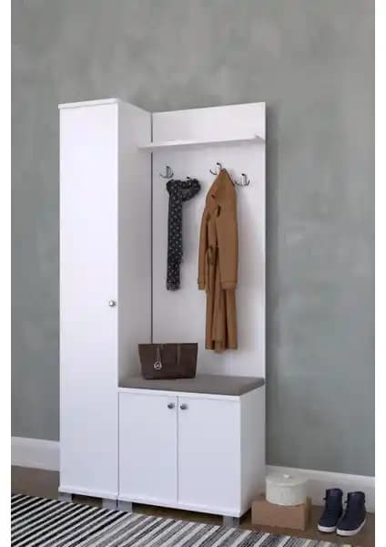 Remaks Şirince Vestiyer Ayakkabılık Kapaklı Portmanto Modern ve Fonksiyonel Giriş Alanı Çözümü