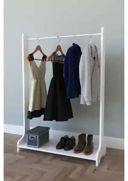 Remaks Still Portmanto Elbise Askısı Beyaz Metal Dayanıklı ve Paslanmaz Özellikli