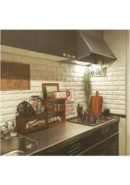 Renkli Duvarlar 70x54 CM Kendinden Yapışkanlı Esnek Köpük Taş Desen Paneli