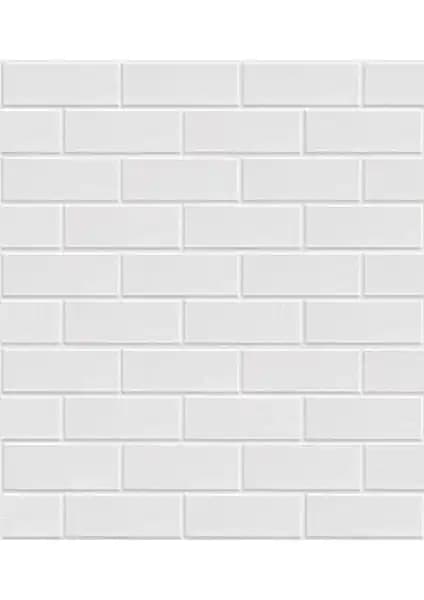 Renkli Duvarlar NW63 Beyaz Düz Tuğla Desen Paneli Modern ve Dayanıklı İç ve Dış Mekan Uygulamaları
