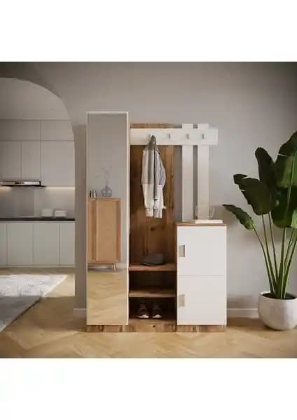 Robin Home Lenka Vestiyer Portmanto ve Ayakkabılık Çok Amaçlı Depolama Çözümü