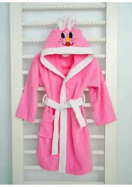 Safir Home Tiny Tavşan Kulaklı Kapüşonlu Çocuk Bornozu Konfor ve Eğlence Sunar