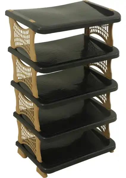 Sağlam Plastik Star Lüx Siyah Ayakkabılık: Dayanıklı ve Estetik Depolama Çözümü