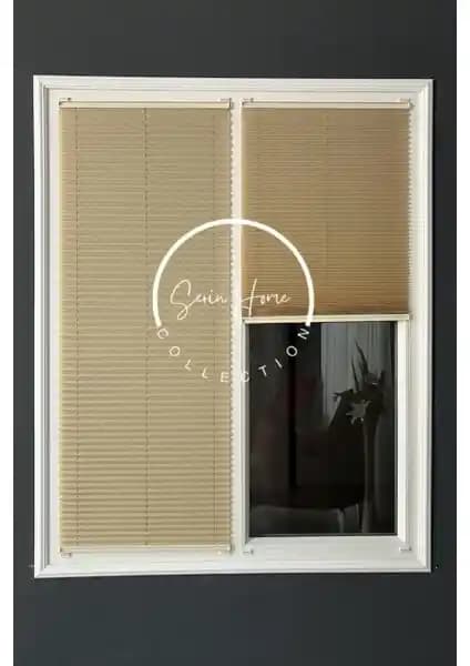 Serin Home Collection Koyu Krem Katlanabilir Plise Perde: Estetik ve Fonksiyonellik Bir Arada