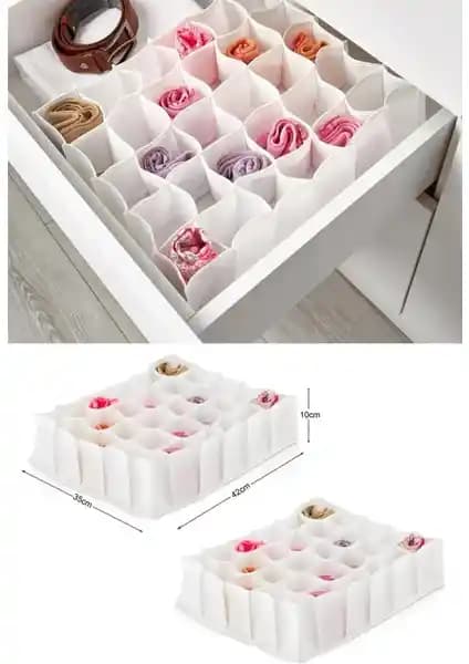 Serstil 2 Adet 30 Gözlü Petek Çekmece İçi Düzenleyici ile Eşyalarınızı Düzenleyin