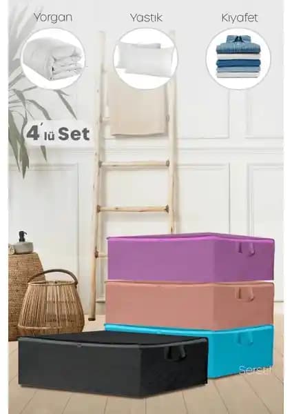 Serstil 4 Adet Baza ve Çekyat Tipi Hurçlar: Fonksiyonel ve Estetik Depolama Çözümü