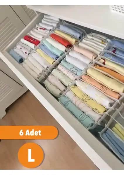 Serstil 6'lı Büyük Çekmece Düzenleyici Seti ile Eşyalarınızı Pratik ve Şık Bir Şekilde Organize Edin
