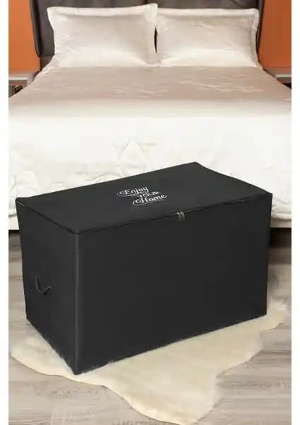 Serstil Büyük Boy Siyah Baskı Detaylı Hurç ile Pratik ve Şık Saklama Çözümü