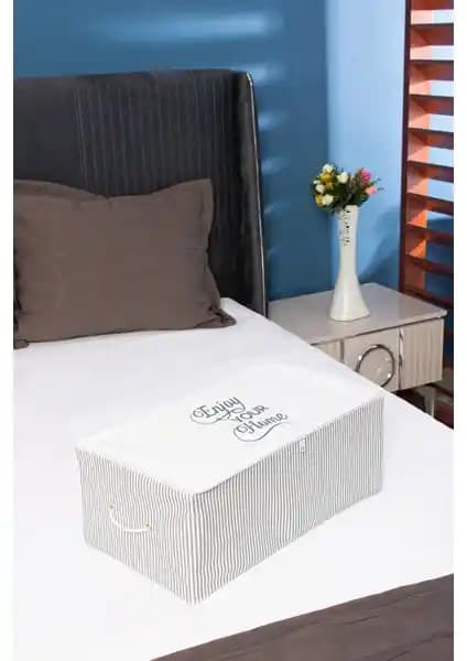 Serstil küçük boy gri çizgili hurç ile şık ve dayanıklı depolama çözümü