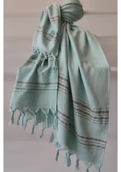 Sevim Tek Yüzlü Pamuk Havlu Peştemal Mint Renkli Çok Yönlü Kullanım ve Şık Tasarım