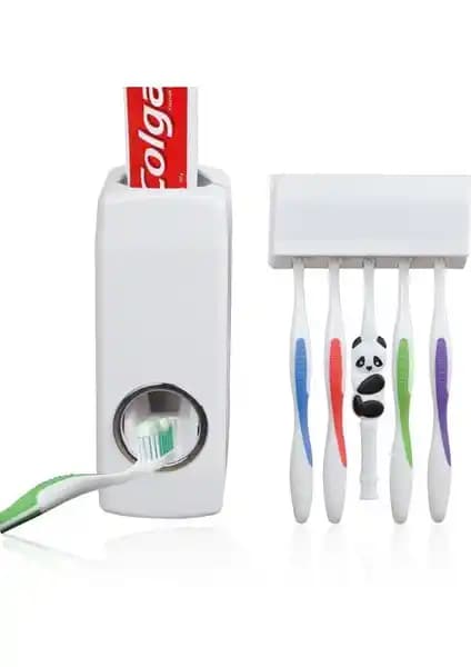 Sevram Otomatik Diş Macunu Sıkacağı ve Fırçalık Seti ile Hijyenik Diş Bakımı