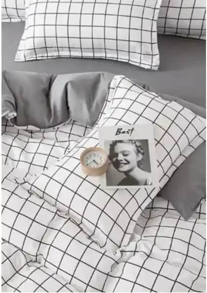 Sheri Basic Çift Kişilik Pamuklu Desenli Nevresim Seti Yatak Odası Şıklığı ve Konforu