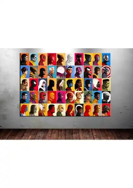 Sibiro Marvel Karakterleri OZL32 Çocuklar ve Koleksiyonerler İçin Dayanıklı Duvar Sanatı