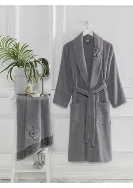 Şilay Home Büyük Beden Havlulu Bornoz Seti: Şıklık ve Konforun Birleşimi